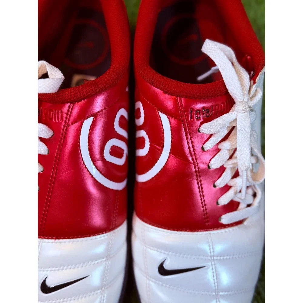 Nike Total 90 III White Red Indoor Soccer Shoes HQ2851-100 Mens 10.5